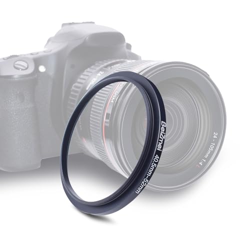 Filter Adapter von 40,5 mm auf 52 mm Kompatibel mit Allen 40,5 mm Objektiven mit 52 mm UV, ND, CPL, Filter, 40,5 mm Lens to 52 mm Kamera Filter (40,5-52 mm) von BEIZMEI