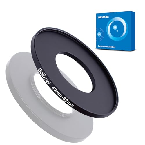 Filter Adapter von 43 mm auf 82 mm, kompatibel mit allen 43 mm, Objektiv mit 82 mm, UV, ND, CPL, Filter, 43 mm Objektiv zu 82 mm, Kamerafilter (43-82 mm) von BEIZMEI