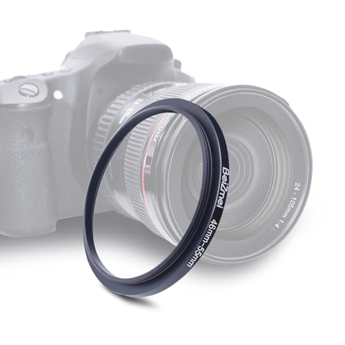 Filter Adapter von 46 mm auf 55 mm, kompatibel mit Allen 46 mm, Objektiv mit 55 mm, UV, ND, CPL, Filter, 46 mm Objektiv zu 55 mm, Filter (46-55 mm) von BEIZMEI