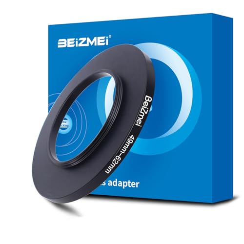 49 mm auf 62 mm Filter Adapter von, kompatibel mit Allen 49 mm, Objektiv mit 62 mm, UV, ND, CPL, Filter, 49 mm Objektiv zu 62 mm, Kamerafilter (49-62 mm) von BEIZMEI