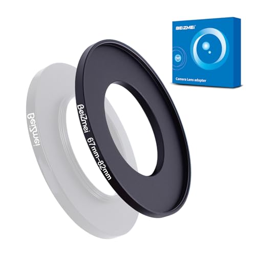 67mm auf 82mm Filter Adapter von, kompatibel mit Allen 67 mm, Objektiv mit 82 mm, UV, ND, CPL, Filter, 67 mm Objektiv zu 82 mm, Kamerafilter (67-82 mm) von BEIZMEI