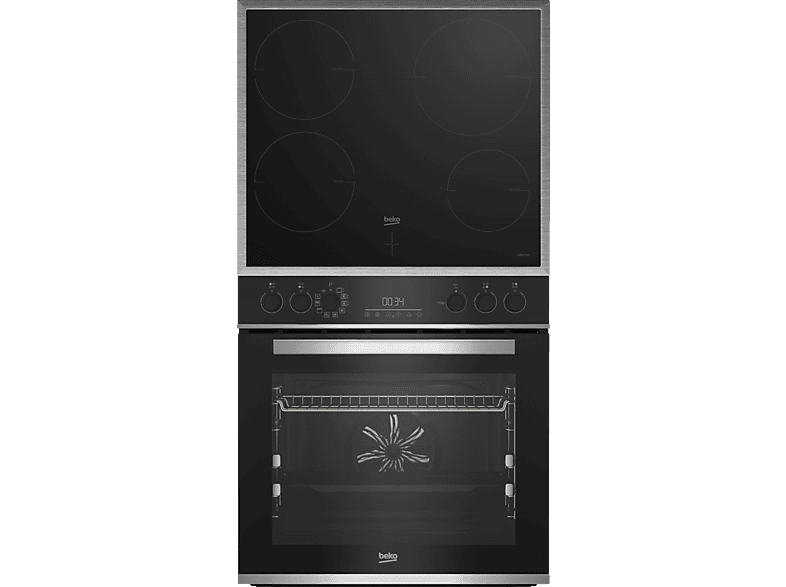 BEKO BBUM13340XMPEF Pyrolyse, Einbauherdset (Induktion, A+, 72 l) von BEKO