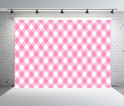 BELECO 2,4 x 1,8 m Stoff, rosa und weiß karierter Hintergrund, rosa Gingham-Muster, kariert, Textur, Hintergrund, Grill, Picknick, Party, Dekorationen, Geburtstag, Babyparty, Fotografieren, Requisiten BELECO 2,4 x 1,8 m Stoff, rosa und weiß karierter Hintergrund, rosa Gingham-Muster, kariert, Textur, Hintergrund, Grill, Picknick, Party, Dekorationen, Geburtstag, Babyparty, Fotografieren, Requisiten von BELECO