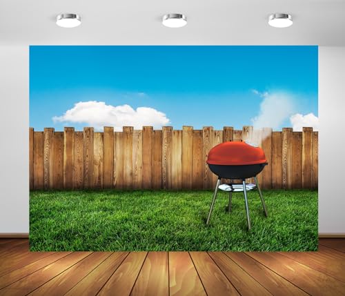 BELECO 3 x 2,4 m Stoff Grill Picknick Hintergrund Hinterhof Garten mit Grill BBQ, grüner Rasen Holzzaun Hintergrund Sommer BBQ Grill Party Dekorationen Picknick Fotoshooting Studio Booth Requisiten BELECO 3 x 2,4 m Stoff Grill Picknick Hintergrund Hinterhof Garten mit Grill BBQ, grüner Rasen Holzzaun Hintergrund Sommer BBQ Grill Party Dekorationen Picknick Fotoshooting Studio Booth Requisiten von BELECO