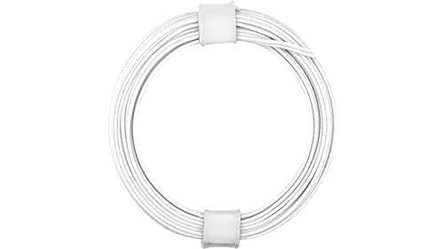 BELI-BECO L210/5 Kabel - Kupferlitze 2 x 0,08 mm² (2x10x0,10mm) - Zwillingsleitung - 5 m Ring (Weiß) von BELI-BECO