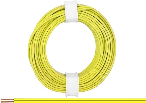 BELI-BECO L218/5 Kabel - Kupferlitze 2 x 0,14 mm² (2x18x0,10mm) - Zwillingsleitung - 5 m Ring (Gelb) von BELI-BECO