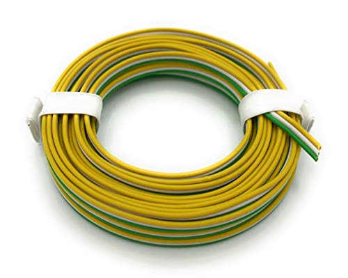 BELI-BECO L318/25 Kabel - Kupferlitze 3 x 0,14 mm² (1x18x0,10 mm) - Drillingsleitung - 25 m Ring (Trix-Farben: Gelb-Weiß-Grün) von BELI-BECO