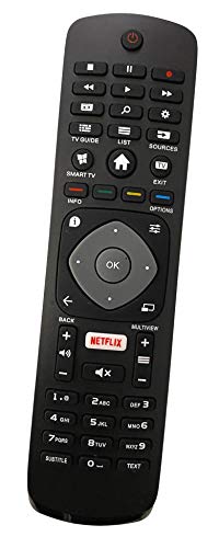 Ersatz Fernbedienung passend für Philips Netflix TV 55PUH6101/88 | 55PUS6101/12 | 55PUS6162/12 | 55PUS6201/12 | 55PUS6262/12 von BELIFE