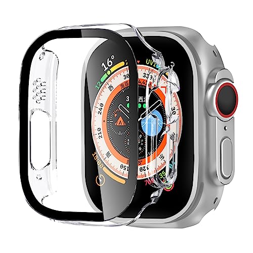 【2 Stücke】 BELIYO Schutzhülle Kompatibel mit Apple Watch Ultra 2/Ultra/SE2/SE/9/8/7/6/5/4,Apple Watch Gesamtschutzhülle für Apple Watch Ultra 49mm schutzhülle（49mm,Transparent von BELIYO