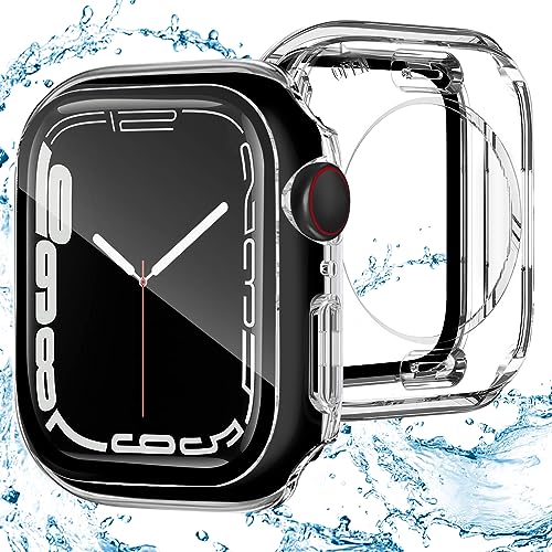 [2 in 1] BELIYO Schutzhülle Kompatibel mit Apple Watch, Bildschirm 360 Schutzhülle aus, ultradünn, insgesamt wasserdicht für Apple Watch SE2/SE/6/5/4 40mm schutzhülle（40mm,Transparent von BELIYO