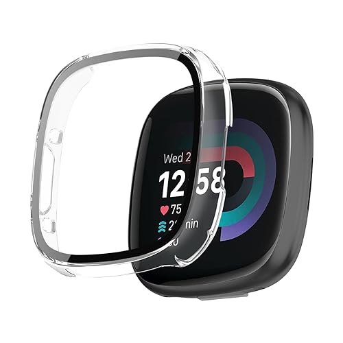 BELIYO Hard Hülle für Fitbit Versa 3/Sense 1, 9H Härte PC Hülle Rundum Displayschutz Ultradünne Kratzfestes- Transparent. von BELIYO