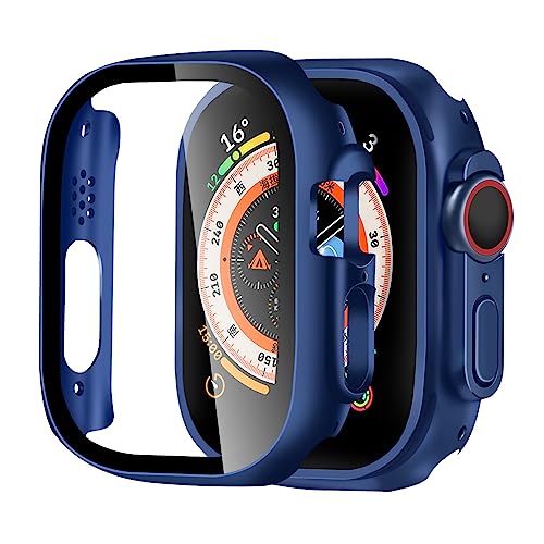 BELIYO Schutzhülle Apple Watch Displayschutzfolie PC Gesamtschutzhülle für Apple Watch Ultra2/Ultra 49mm schutzhülle（49mm,Blau' von BELIYO