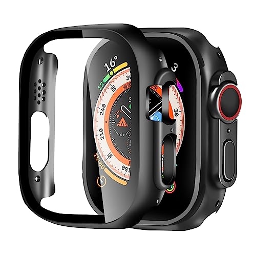 BELIYO Schutzhülle Apple Watch Displayschutzfolie PC Gesamtschutzhülle für Apple Watch Ultra2/Ultra 49mm schutzhülle（49mm,Schwarz' von BELIYO