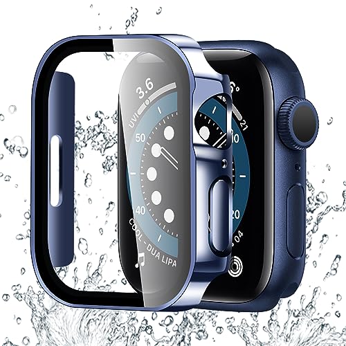 BELIYO Schutzhülle Kompatibel mit Apple Watch SE2/SE/6/5/4,wasserdichte Hülle,3D rechtwinklige Kante,Galvanisierungsprozess für Apple Watch SE2/SE/6/5/4 40mm schutzhülle(40mm,Blau) von BELIYO