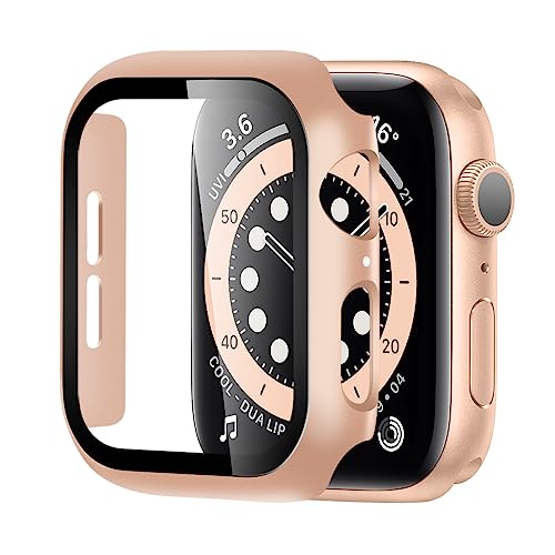 BELIYO Schutzhülle Kompatibel mit Apple Watch Ultra3/2/1 Series SE2/SE/10/9/8/7/6/5/4,Apple Watch Gesamtschutzhülle für Apple Watch 10 42mm schutzhülle(42mm,Rose Gold) von BELIYO