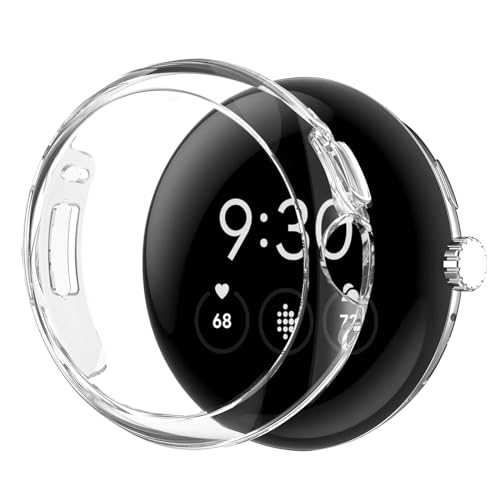 BELIYO Schutzhülle Kompatibel mit Google Pixel Watch 3,[Anti-Drop] [Anti-Collision] [Anti-Fingerprint] [Frame] PC Shockproof All-Around Shell Protective Cover (41mm，Clear) von BELIYO