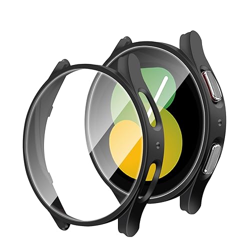 BELIYO schutzhülle Kompatibel mit Galaxy Watch Serie 5 Pro, Mattiertes Material,Härte PC Hülle Rundum Displayschutz Ultradünne Kratzfestes für Samsung Galaxy Watch 5 Pro schutzhülle(45mm，Schwarz) von BELIYO