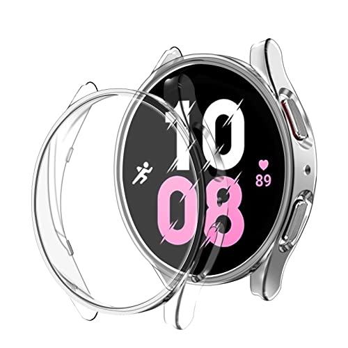 BELIYO schutzhülle Kompatibel mit Galaxy Watch Serie 5 Pro/5/4, Mattiertes Material,Härte PC Hülle Rundum Displayschutz Kratzfestes für Samsung Galaxy Watch 5/4 schutzhülle(40mm，Transparent von BELIYO