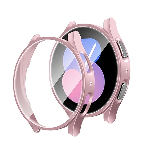 BELIYO schutzhülle Kompatibel mit Galaxy Watch Serie 6, Mattiertes Material,Härte PC Hülle Rundum Displayschutz Ultradünne Kratzfestes für Samsung Galaxy Watch 6 schutzhülle(40mm，Rose Gold) von BELIYO