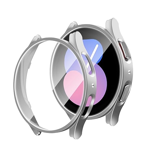 BELIYO schutzhülle Kompatibel mit Galaxy Watch Serie 6, Mattiertes Material,Härte PC Hülle Rundum Displayschutz Ultradünne Kratzfestes für Samsung Galaxy Watch 6 schutzhülle(40mm，Silber) von BELIYO