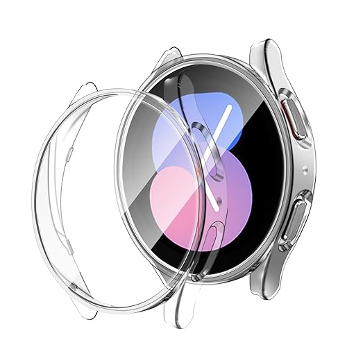 BELIYO schutzhülle Kompatibel mit Galaxy Watch Serie 6, Mattiertes Material,Härte PC Hülle Rundum Displayschutz Ultradünne Kratzfestes für Samsung Galaxy Watch 6 schutzhülle(44mm，Transparent) von BELIYO