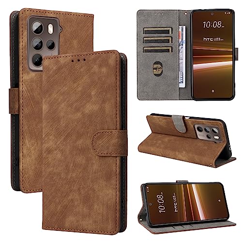 BELLA BEAR Handyhülle HTC U23/U23 Pro, HTC U23/U23 Pro Hülle, [RFID Blocking Technology], Kickstand-Hülle, Brieftasche für HTC U23/U23 Pro-Braun von BELLA BEAR