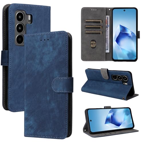 BELLA BEAR Handyhülle Itel Power 70 4G, Itel Power 70 4G Hülle, [RFID Blocking Technology], Kickstand-Hülle, Brieftasche für Itel Power 70 4G-Blau von BELLA BEAR
