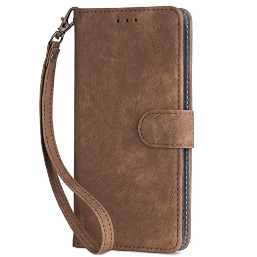 BELLA BEAR Handyhülle Ulefone Note 21, Ulefone Note 21 Hülle, [RFID Blocking Technology], Kickstand-Hülle, Brieftasche für Ulefone Note 21-Braun von BELLA BEAR