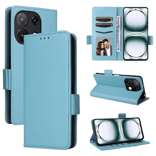 BELLA BEAR Umidigi Note 100/Note 100A Handyhülle, Magnetische Flip-Leder-Geldbörsenhülle, Kickstand-Hülle, Stoßfeste Schutzhülle für Umidigi Note 100/Note 100A-LBlau von BELLA BEAR