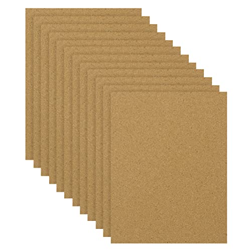 Belle Vous Korkplatten Set (12 STK) – 27,8 x 21,4 cm Groß mit Kork 2mm Breite - Kork A4 Kork Platten für Pinnwand Ersatz, Wanddekoration, DIY Bastelprojekte und Küchenunterlagen von BELLE VOUS