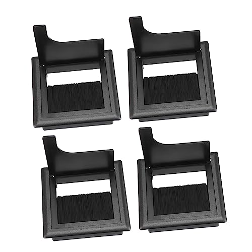 BELLIFFY 4 Stücke Schreibtisch Kabel Management Box Abs Kabel Loch Abdeckung Organisation Draht Lagerung Schwarz von BELLIFFY