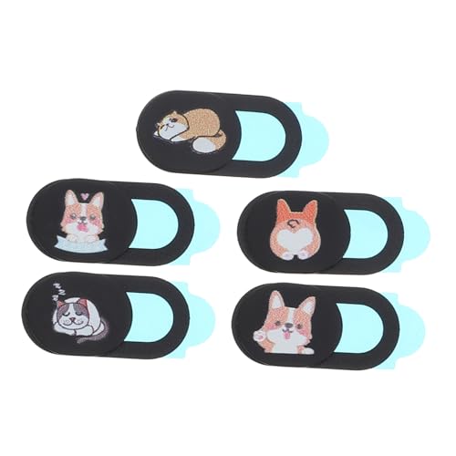 BELLIFFY Sichtschutz für Webcam 5-teilig Webcam-Abdeckung Schieber Katzendesign Laptop-Kamera-Abdeckung Objektivschutz für Computer und Tablet von BELLIFFY