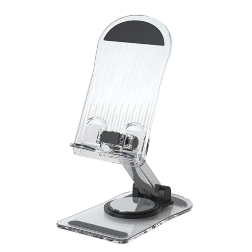 BELOWSYALER Handyhalterung, transparent, faltbar, Ständer für Handy, Tablet, tragbarer Ständer, um 360 Grad drehbar, Tisch-Telefonständer BELOWSYALER Handyhalterung, transparent, faltbar, Ständer für Handy, Tablet, tragbarer Ständer, um 360 Grad drehbar, Tisch-Telefonständer von BELOWSYALER