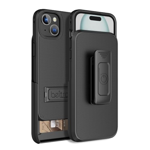 BELTRON Schutzhülle mit Gürtelclip für iPhone 15 Plus, 17 cm (6,7 Zoll), schlank, schützende Schutzhülle mit drehbarem Gürtelholster mit Ständer/Kartenhalter, kompatibel mit iPhone 15 Plus, 17 cm (6,7 BELTRON Schutzhülle mit Gürtelclip für iPhone 15 Plus, 17 cm (6,7 Zoll), schlank, schützende Schutzhülle mit drehbarem Gürtelholster mit Ständer/Kartenhalter, kompatibel mit iPhone 15 Plus, 17 cm (6,7 von BELTRON