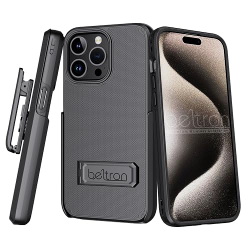 BELTRON Schutzhülle mit Gürtelclip für iPhone 15 Pro, schlanke Schutzhülle für den ganzen Körper, drehbares Gürtelholster mit Ständer/Kartenhalter, kompatibel mit iPhone 15 Pro, 2023 BELTRON Schutzhülle mit Gürtelclip für iPhone 15 Pro, schlanke Schutzhülle für den ganzen Körper, drehbares Gürtelholster mit Ständer/Kartenhalter, kompatibel mit iPhone 15 Pro, 2023 von BELTRON
