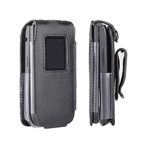 BELTRON Klappetui für Nokia 2720 V (Leder, passgenau, mit integriertem Displayschutz und drehbarem Metall-Gürtelclip) von BELTRON