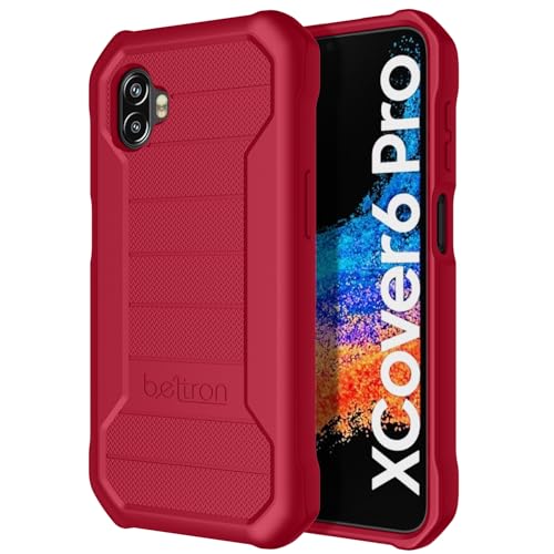 BELTRON Robuste Schutzhülle für Samsung Galaxy XCover6 Pro 2022 SM-G736 (AT&T FirstNet Verizon) in Industriestärke, mit verstärkter Technologie, Rot von BELTRON