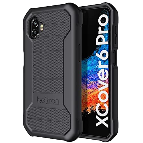 BELTRON Schutzhülle für Galaxy XCover6 Pro, robuste Schutzhülle mit verstärkter Technologie für Samsung Galaxy XCover 6 Pro 2022 SM-G736 (AT&T FirstNet Verizon) – Schwarz von BELTRON