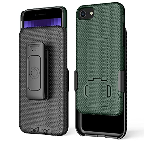 BELTRON Schutzhülle für iPhone 7/8/SE 2020/SE 2022, superdünne, gummierte Griffhülle und drehbarer Gürtelclip, Holster mit integriertem Ständer für Apple iPhone SE3 2022, 7, 6S (Cyprus Green en) BELTRON Schutzhülle für iPhone 7/8/SE 2020/SE 2022, superdünne, gummierte Griffhülle und drehbarer Gürtelclip, Holster mit integriertem Ständer für Apple iPhone SE3 2022, 7, 6S (Cyprus Green en) von BELTRON
