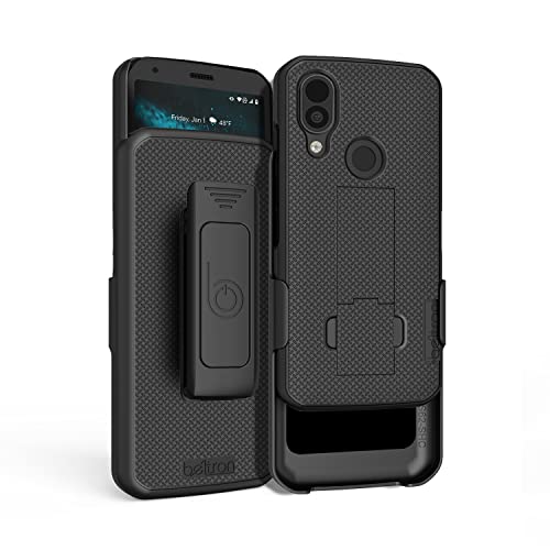 BELTRON Schutzhülle mit Clip für CAT S62, strapazierfähig, mit drehbarem Gürtelclip, für CAT S62, sichere Passform und integrierter Ständer (Schwarz mit 5,7 cm Clip) BELTRON Schutzhülle mit Clip für CAT S62, strapazierfähig, mit drehbarem Gürtelclip, für CAT S62, sichere Passform und integrierter Ständer (Schwarz mit 5,7 cm Clip) von BELTRON