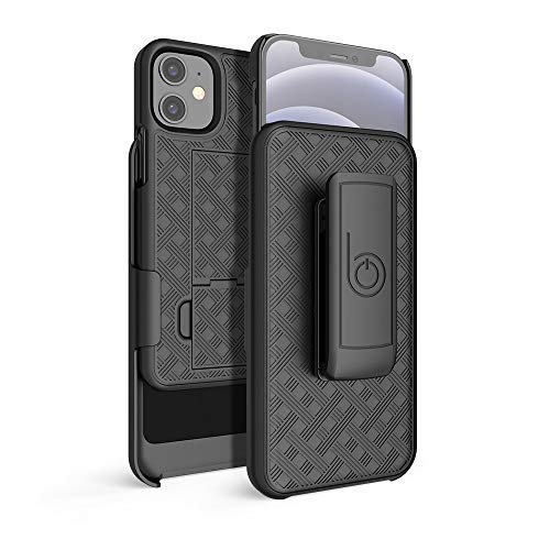 BELTRON Schutzhülle mit Gürtelclip für iPhone 12 Mini, schlanke Passform, Schutzhülle und drehbarer Gürtelclip, Holster-Kombination mit integriertem Ständer für iPhone 12 Mini 5,4 Zoll (2020) von BELTRON