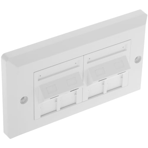 BeMatik - 140x80 Wandplatte für 4 RJ45 UTP Cat.5e von BEMATIK.COM