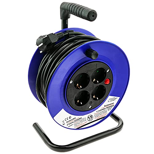BeMatik - 4 Schuko elektrische Spulen von 15 m von BEMATIK.COM