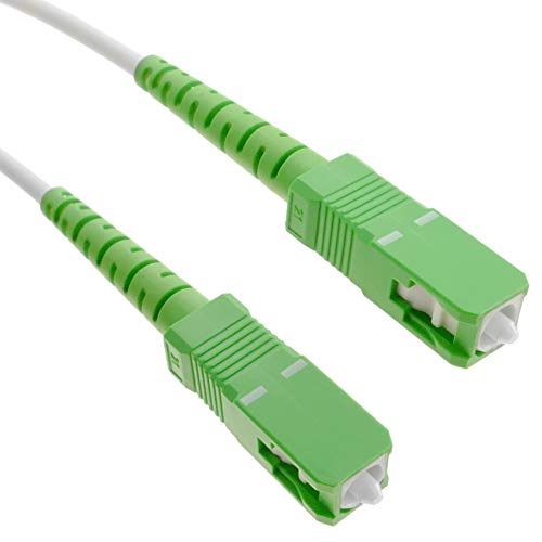 BeMatik - Fiber Optic Cable SC/APC auf SC/APC-Simplex Singlemode 9/125 von 5 m OS2 weiss von BEMATIK.COM