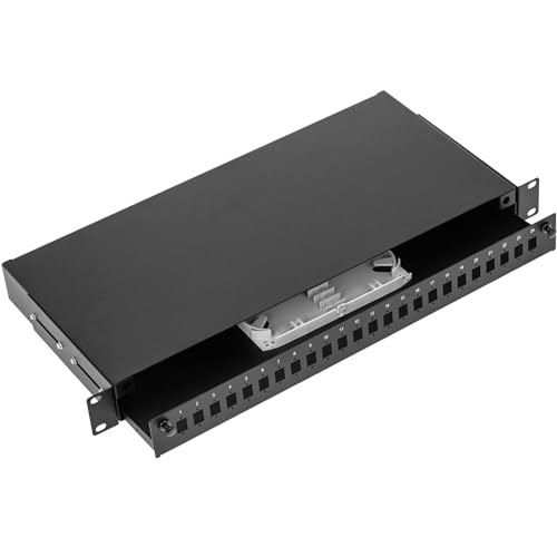 BeMatik - LWL-Patchfeld 1HE Schwarz 24 SC von BEMATIK.COM