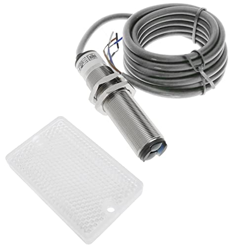 BeMatik Lichtschalter für Lichtschranke NPN NO+NC 10-36VDC M18 2 m Reflektor (TZ061) von BEMATIK.COM