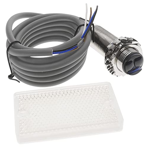 BeMatik Lichtschalter für Lichtschranke PNP NO+NC 10-36VDC M18 2 m Reflektor (TZ062) von BEMATIK.COM