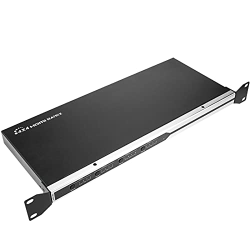 BeMatik - Matrix Wählschalter umschalten HDMI mit Audio von 4 Eingängen 4 Ausgang rack 19" BeMatik - Matrix Wählschalter umschalten HDMI mit Audio von 4 Eingängen 4 Ausgang rack 19" von BEMATIK.COM