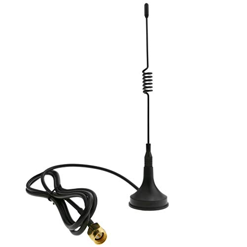 BeMatik - Omnidirektionale Antenne SMA Stecker 470 MHz auf 3 dBi 150 mm mit 1 m Kabel (AM039) von BEMATIK.COM