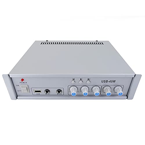 BeMatik - Professionelle Sound-Verstärker 45W 110V 1 Zone mit AUX MIC MP3 von BEMATIK.COM